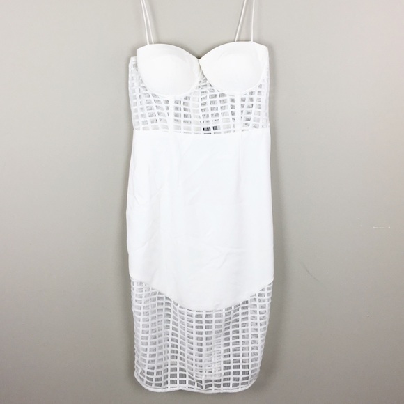 NBD Dresses & Skirts - NBD | Sexy White Strapless Cage Dress - M3